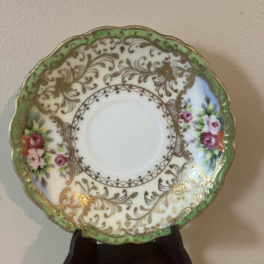 Beautiful Hand Painted Chubu China Saucer Dish - Made in Occupied Japan 1940's